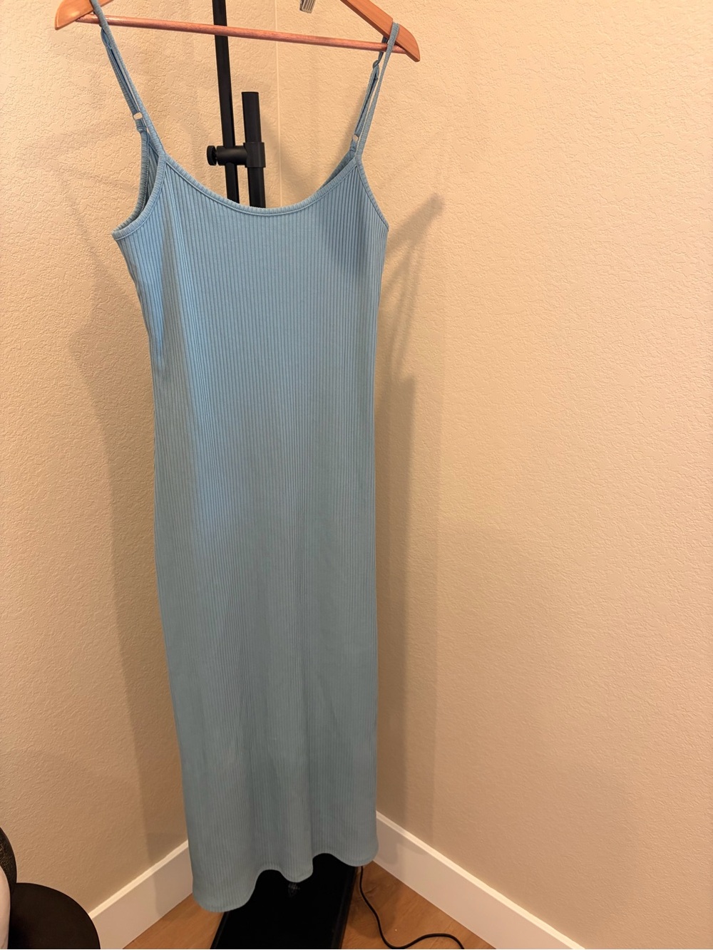 a new day Soft Ribbed Tank Dress in Powder Blue